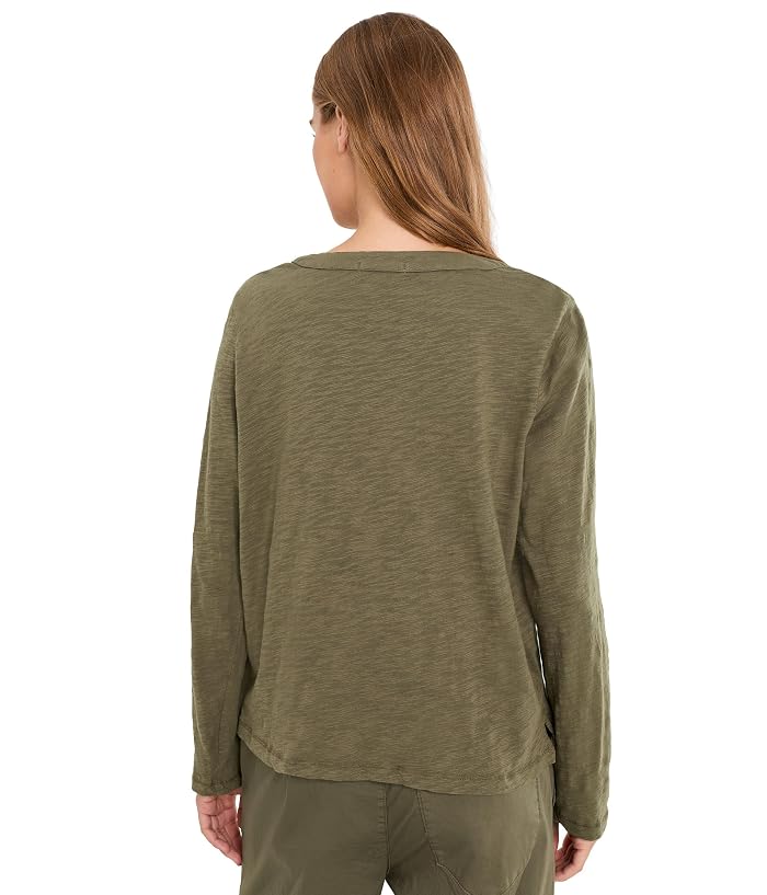 Mod-o-doc Long Sleeve Mandarin Split Neck Top - Image 4