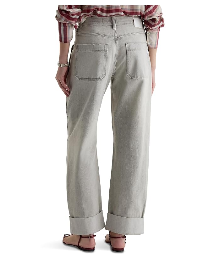 AG Jeans Mercer High-Rise Cuffed Barrel Jeans in Sensory - Image 3