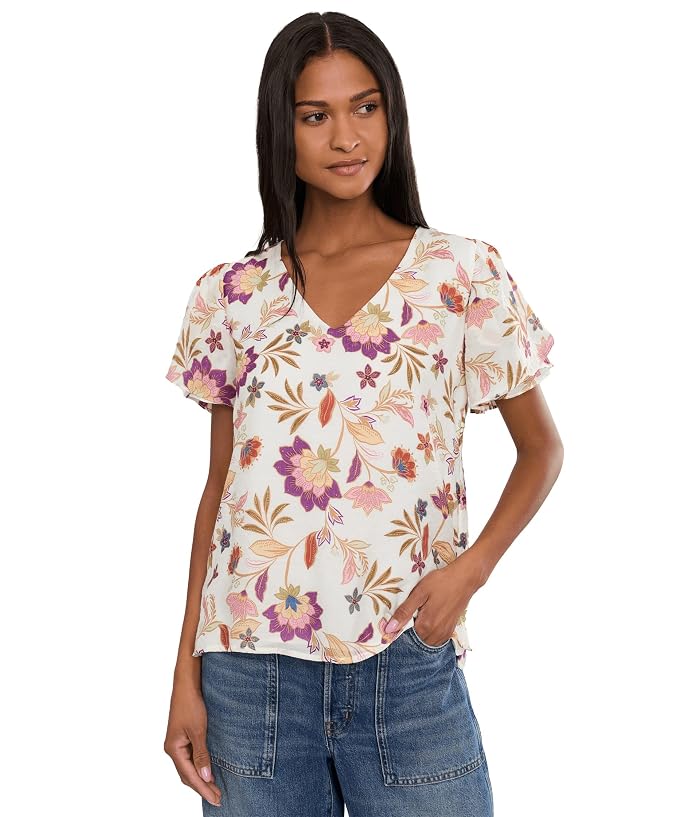 Vince Camuto Crew Neck With Ruffle Seam