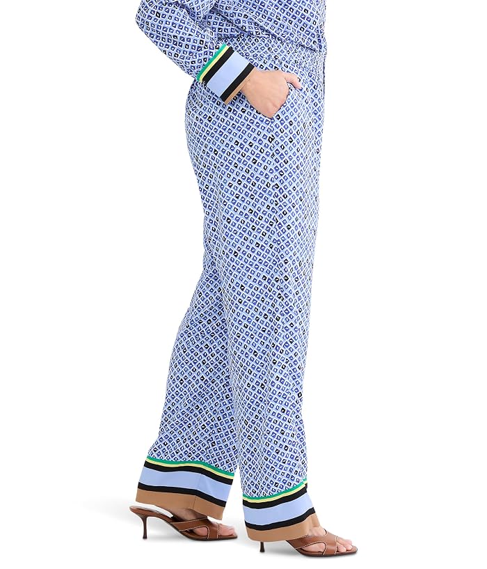 NIC+ZOE 31" Mosaic Trimmed Lenox Wide Leg Pants - Image 2