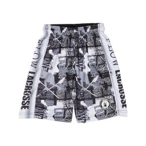 FLOW SOCIETY Boys Black & Silver Flow Lax Attack Shorts (Little Kid/Big Kid)