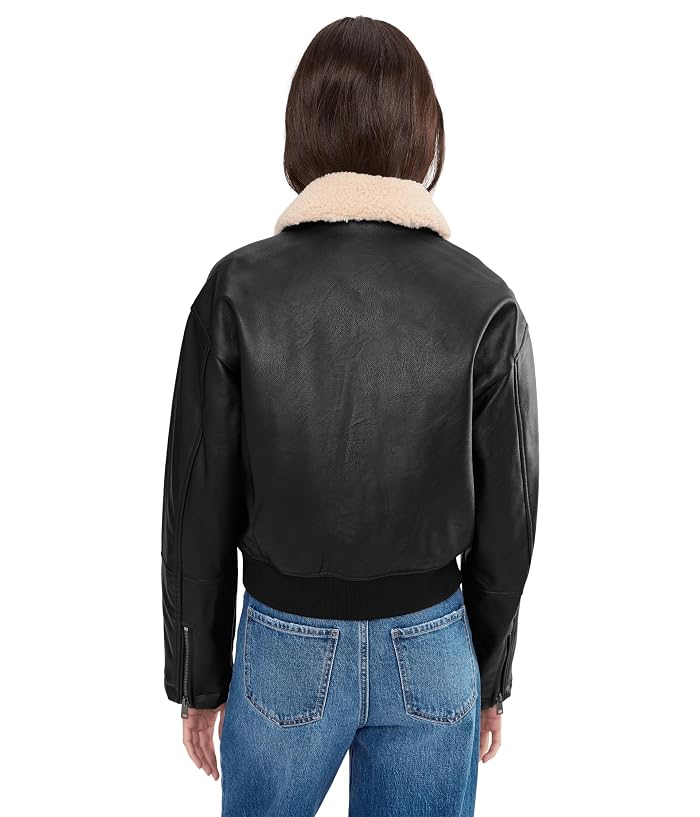 Levi's® Faux Leather Bomber With Sherpa Collar - Image 4