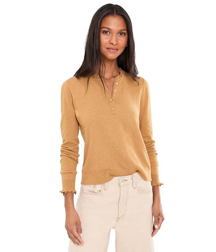 NIC+ZOE Henley Ruffle Sweater