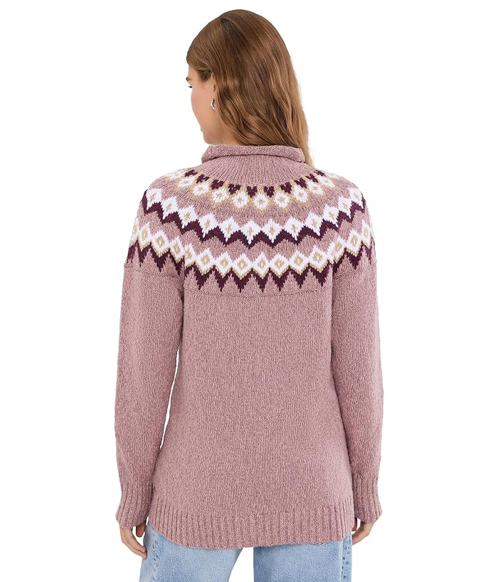 L.L.Bean Cotton Ragg Relaxed Crew Neck Sweater Yoke Fair Isle - Image 4