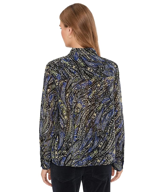 NIC+ZOE Petite Portobello Paisley Chiffon Shirt - Image 4