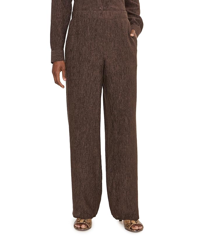 Eileen Fisher Woven Plisse Straight Pants