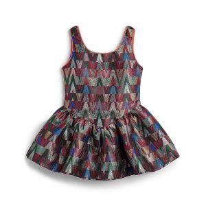 Lola and The Boys Rainbow Vibes Metallic Bubble Dress (Toddler/Little Kid/Big Kid)