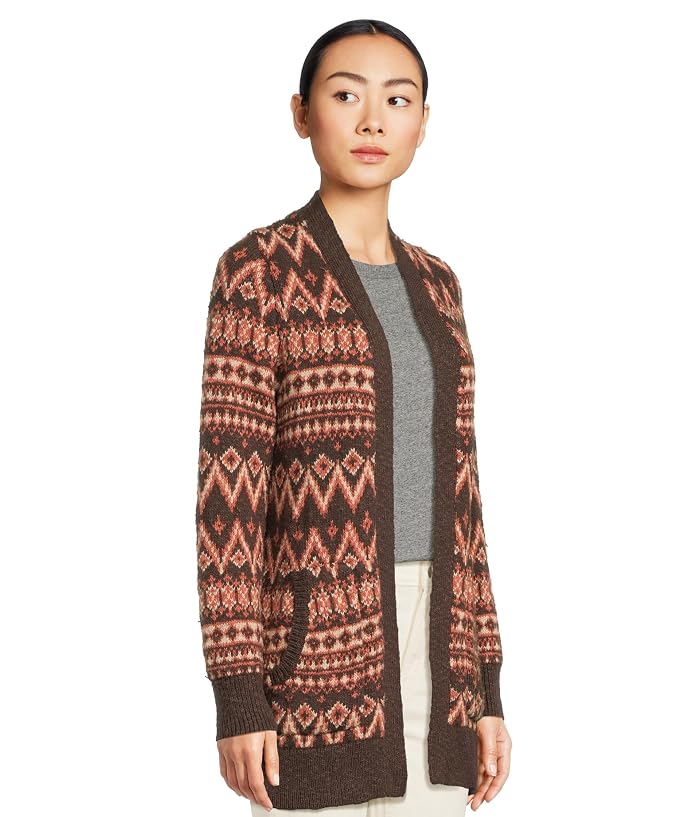 L.L.Bean Cotton Ragg Sweaters Open Cardigan Fair Isle - Image 2