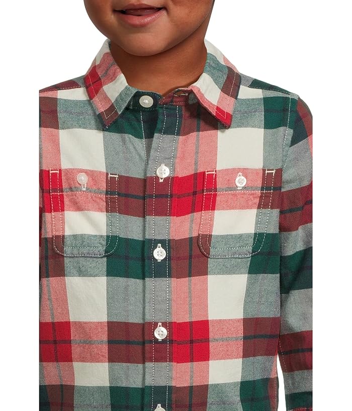 Janie and Jack Plaid Twill Button Down Shirt (Infant) - Image 3