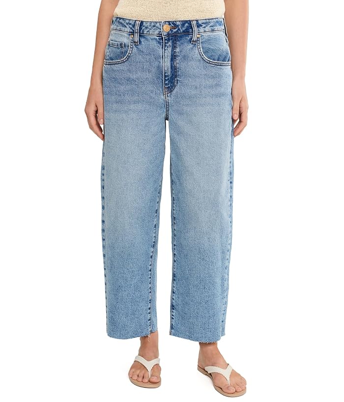 KUT from the Kloth Gwen High-Rise Wide Leg Slouchy Raw Hem