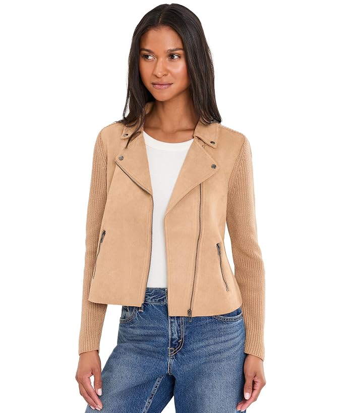 NIC+ZOE Mixed Media Moto Jacket