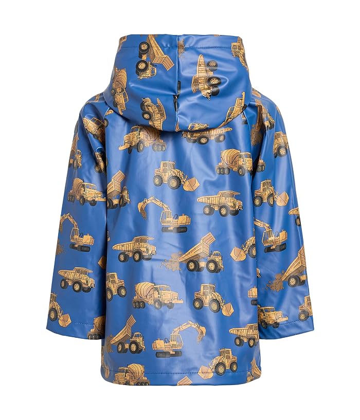Hatley Kids Construction Trucks Snap Rain Coat (Toddler/Little Kid) - Image 2