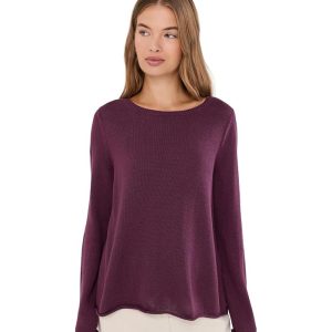 Eileen Fisher Peruvian Cotton Blend Bateau Neck Sweater