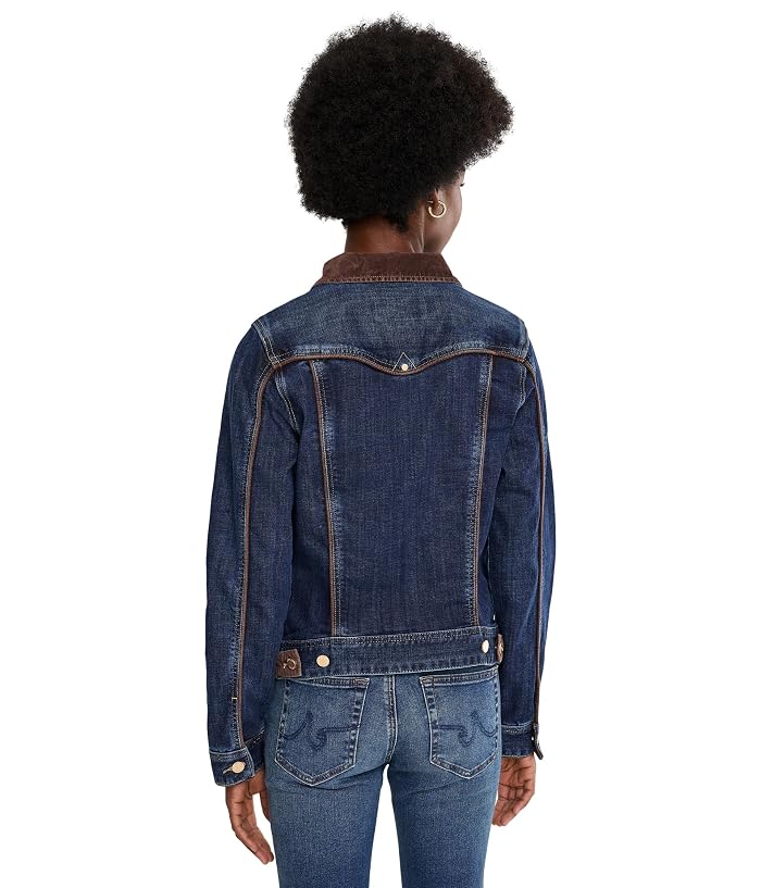 Liverpool Los Angeles Classic Trucker Jacket with Velvet Detailing - Image 4