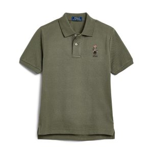 Polo Ralph Lauren Kids Polo Bear Cotton Mesh Polo Shirt (Big Kid)