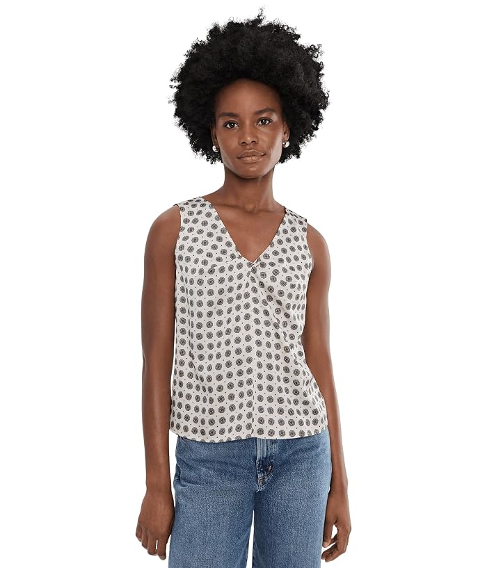 CeCe Twist V-Neck Sleeveless Top