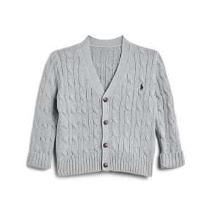 Polo Ralph Lauren Kids Cable-Knit Cotton V-Neck Cardigan (Infant)