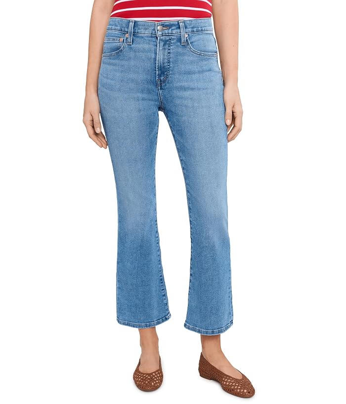 Madewell The Flare Crop Jean in Super Stretch Denim