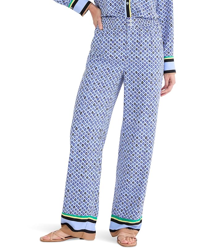 NIC+ZOE 31" Mosaic Trimmed Lenox Wide Leg Pants