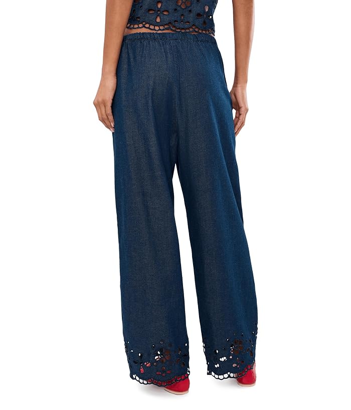 Madewell Denim Embroidered-Hem Pull-On Pants - Image 4