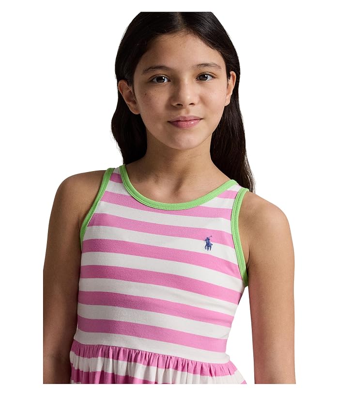 Polo Ralph Lauren Kids Striped Cotton Jersey Dress (Big Kid) - Image 4