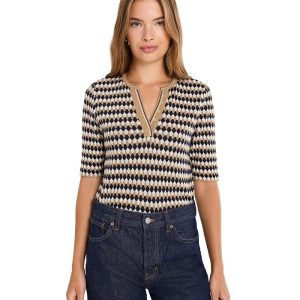 NIC+ZOE Petite Angled Jacquard Sweater