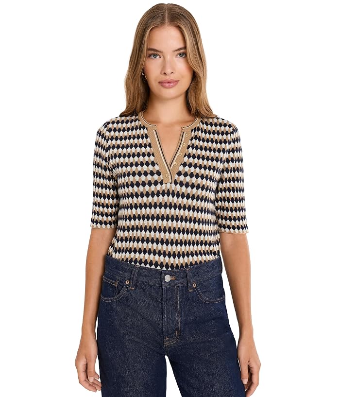 NIC+ZOE Petite Angled Jacquard Sweater