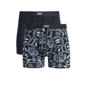 SAXX UNDERWEAR Vibe Xtra Soft Comfort Boxer Briefs Fly 2-Pack