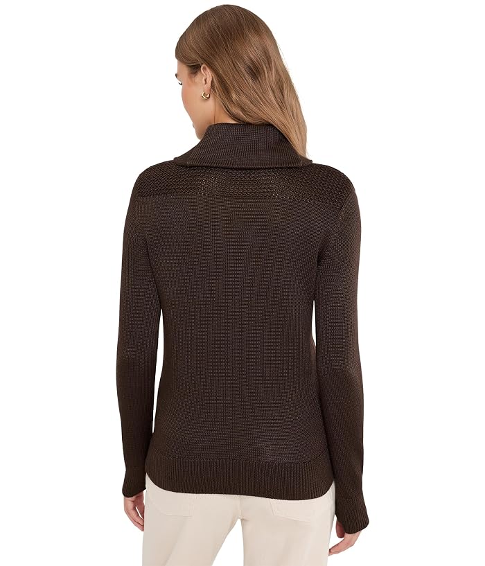 Lauren Ralph Lauren Petite Buckle-Trim Cotton-Blend Sweater - Image 4