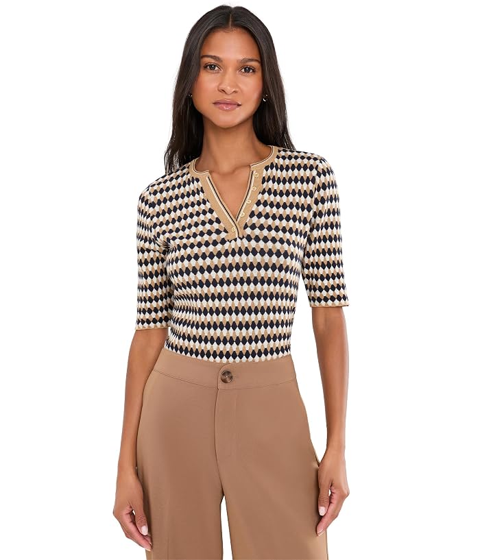 NIC+ZOE Angled Jacquard Sweater