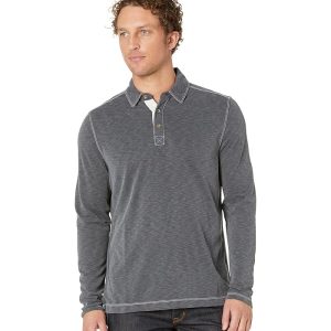 Johnston & Murphy Vintage Slub Long Sleeve Polo
