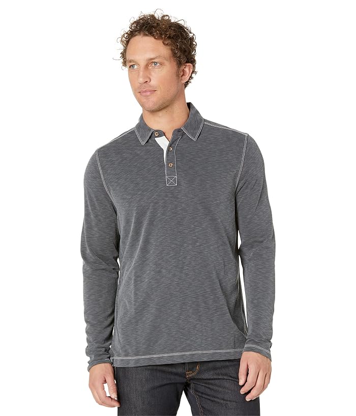 Johnston & Murphy Vintage Slub Long Sleeve Polo