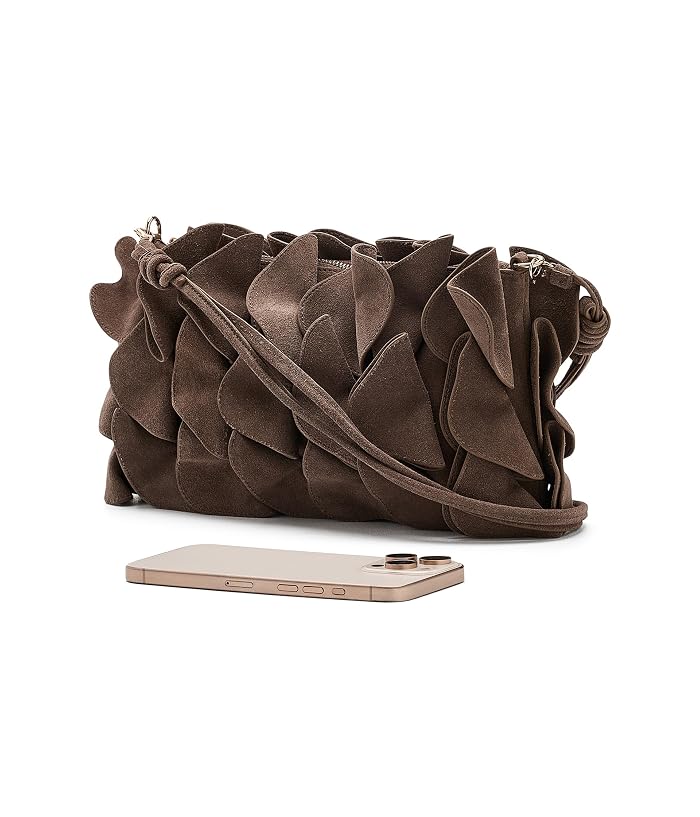 FARM Rio Suede Flower Clutch Bag - Image 3