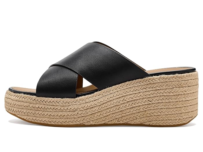 FitFlop Platfforms Espadrille Leather Wedge Cross Slides - Image 2