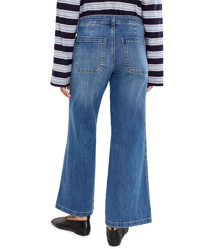 KUT from the Kloth Petite Jeans High-Rise Wide Leg Dip Scoop Pockets in Incandscent - Image 4