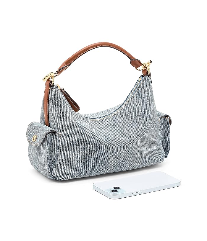 Lauren Ralph Lauren Washed Denim Small Blaike Shoulder Bag - Image 3