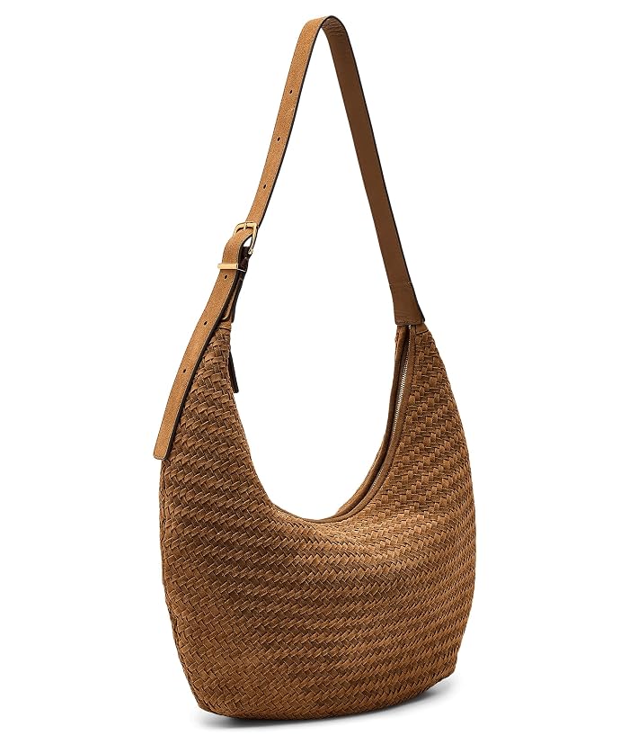 Madewell The Essential Curve Shoulder Bag in Handwoven Suede - Image 2
