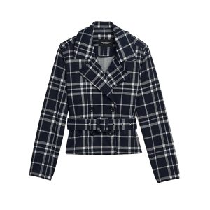 Liverpool Los Angeles Cropped Trench Jacket with Belt