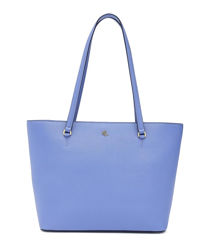 Lauren Ralph Lauren Crosshatch Leather Medium Karly Shopper Tote