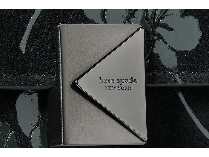 Kate Spade New York Deco Uptown Blooms Printed Suede Mini Flap Chain Crossbody - Image 4