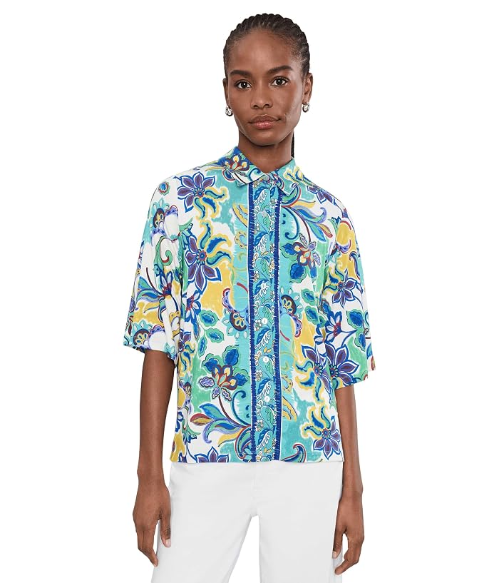 Johnny Was The Janie Favorite Kimono Sleeve Button Front Top-