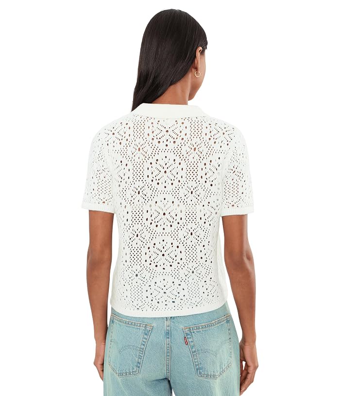 Splendid Beckham Crochet Polo Sweater - Image 4