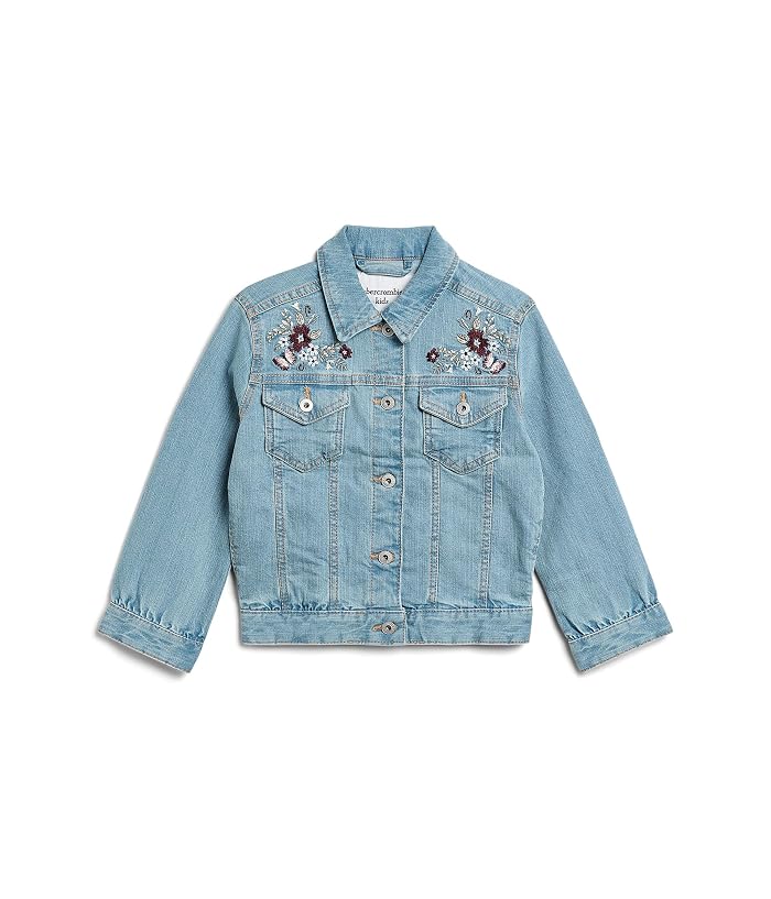 abercrombie kids Embroidered Denim Jacket (Little Kid/Big Kid) - Image 4