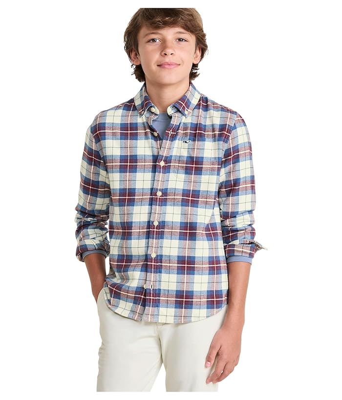 Vineyard Vines Kids Muskeget Plaid Flannel Shirt (Little Kid/Big Kid) - Image 4