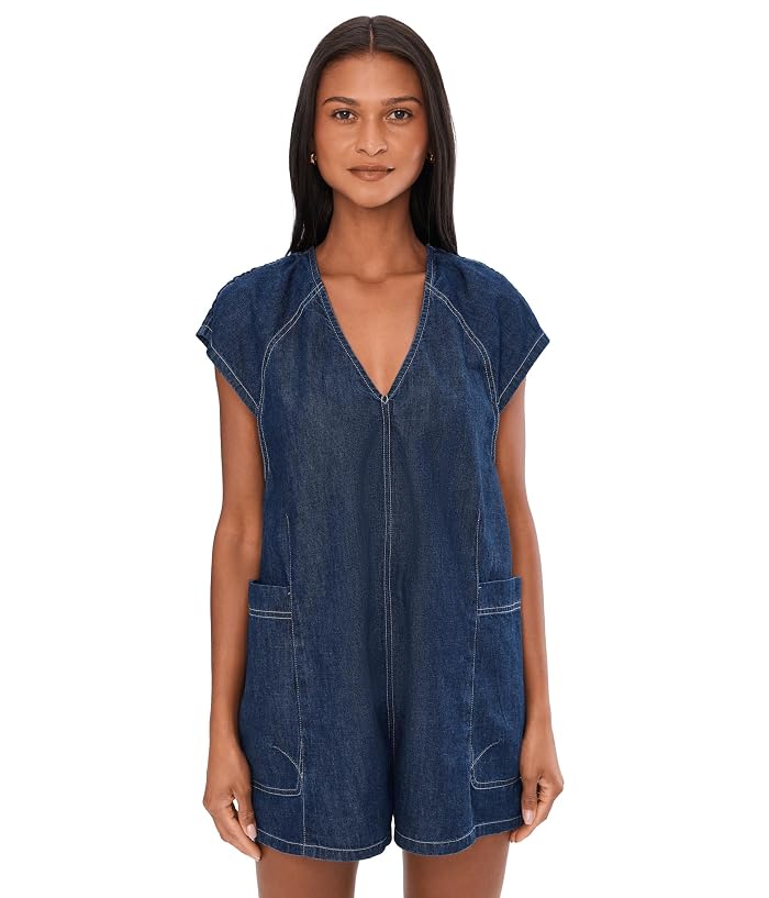 Free People Free Fall Denim Rompers