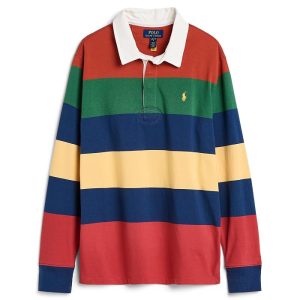 Polo Ralph Lauren Kids Striped Cotton Rugby Shirt (Big Kid)