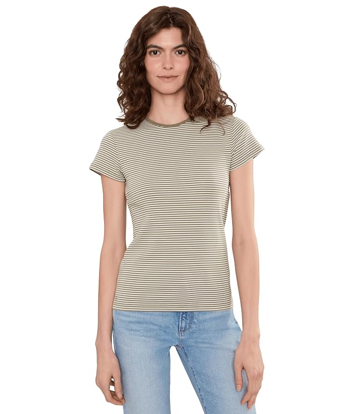 Lauren Ralph Lauren Striped Rib-Knit Stretch Cotton Tee