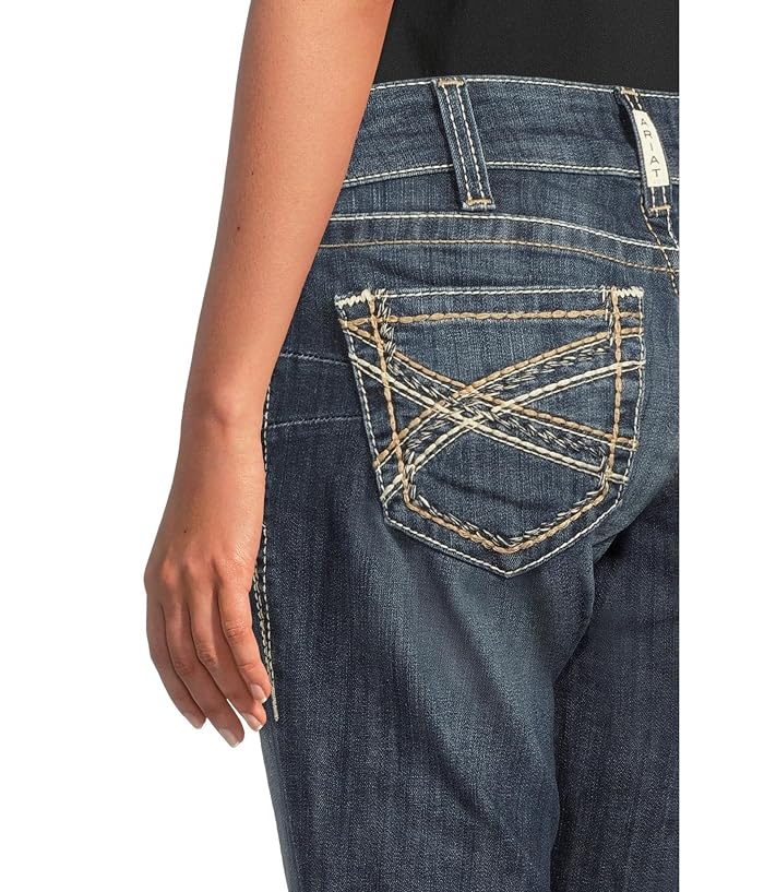 Ariat R.E.A.L. Bootcut Stetch Entwined Jeans in Festival Blue - Image 4