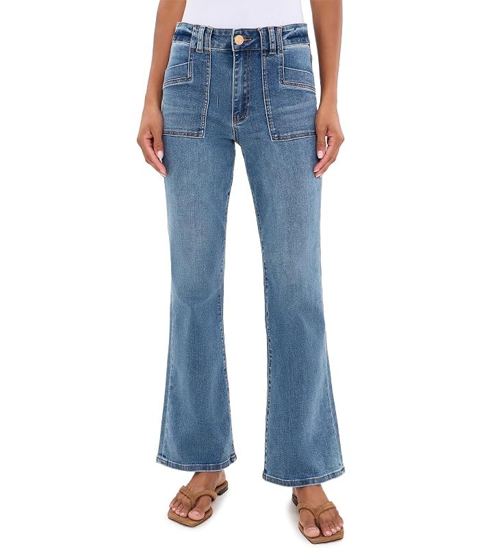 KUT from the Kloth Stella High-Rise Flare Clean Hem