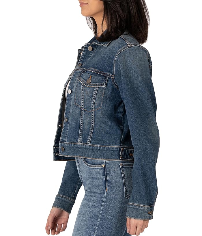 KUT from the Kloth Julia Crop Jacket w/ Drop Shoulder-Regular Waistband - Image 2